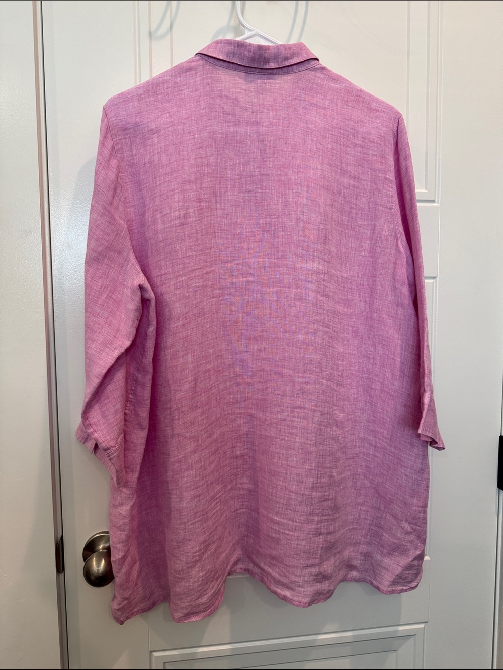 J. Jill Pink Linen Button-Front Tunic - Picture 6 of 6